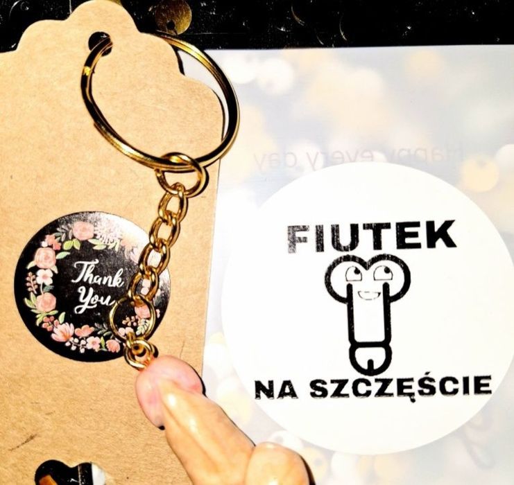 Breloczek nowy penis smieszny złoty hit nowy super prezent panieński