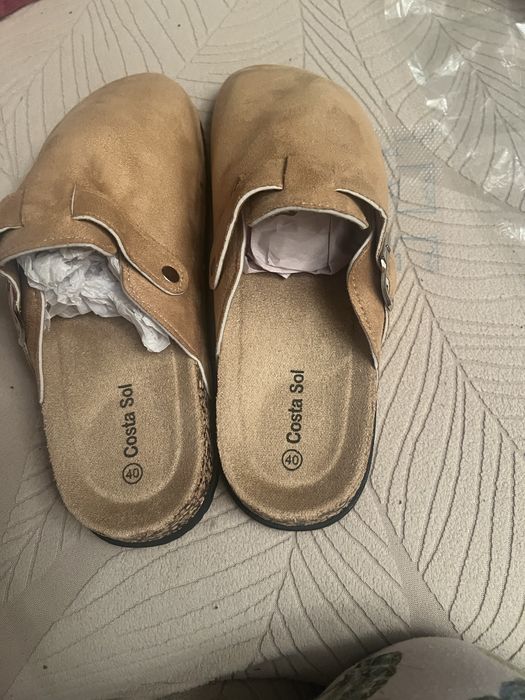 Mules beges n 40 confortaveis