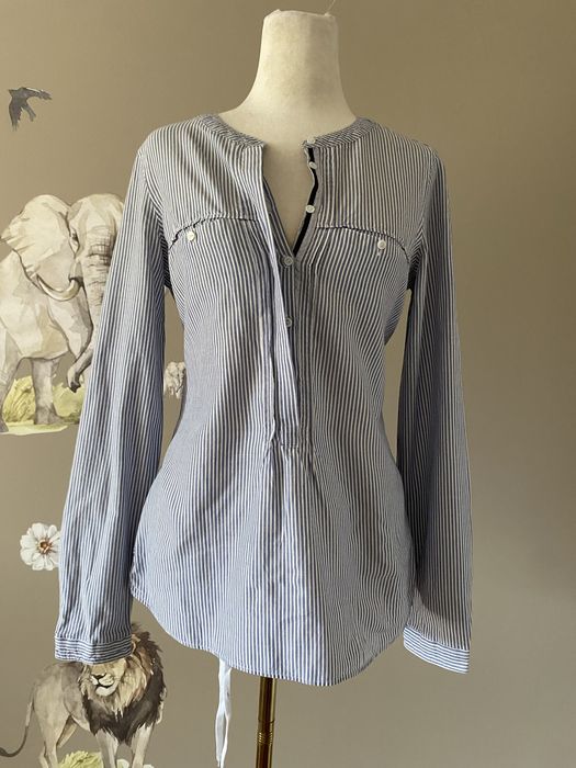 Elegancka nowa koszula bawełniana z lnem Massimo Dutti S/M