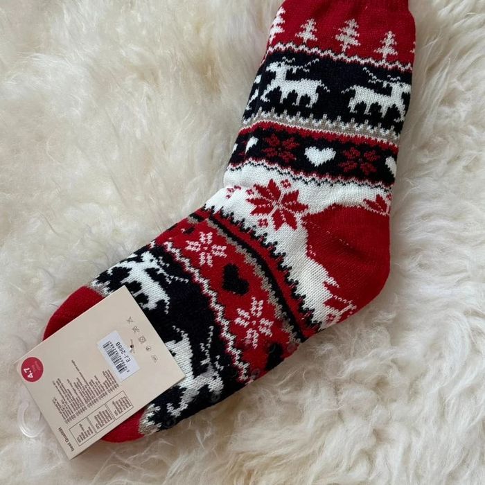 Теплі вовняні шкарпетки на флісі, шерстяні, зимові, в'язані, носки