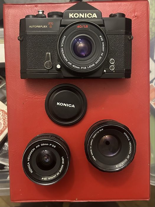 konica autoreflex t + hexanon ar