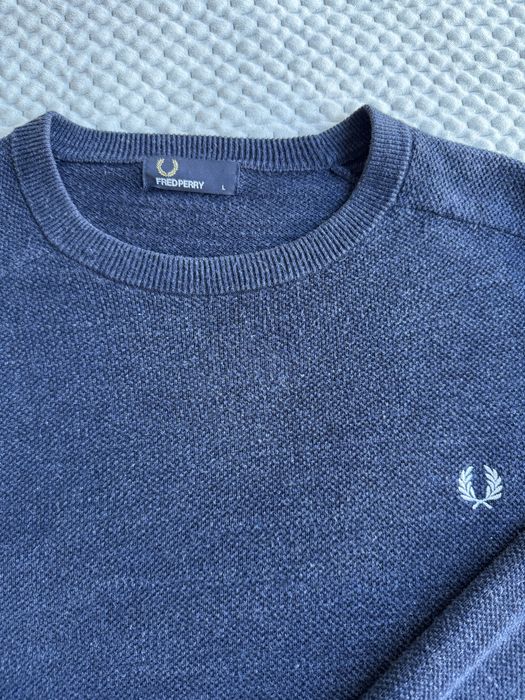 Fred Perry Textured Yarn Pique Crew Neck Sweater – K8217