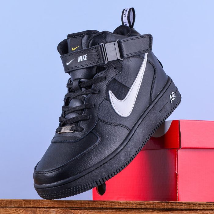 (2033) Акція! Зимові Кросівки Nike Air Force з хутром (43 44 45 46)