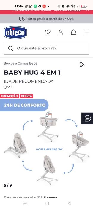 Baby hug da Chicco 4 em 1