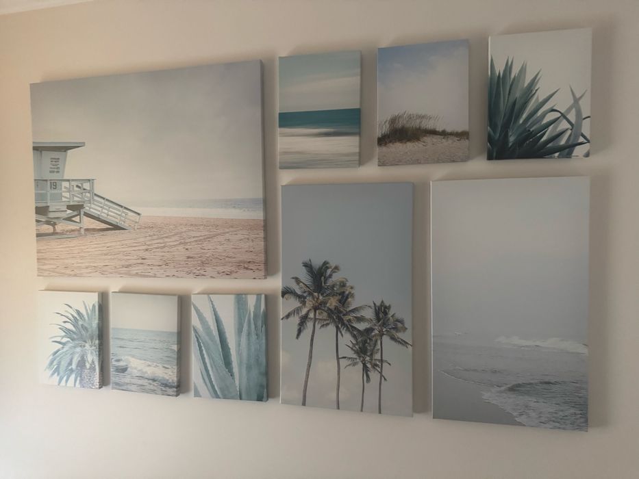 Zestaw obrazów Ikea 9szt - plaża