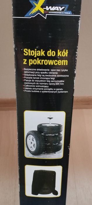 Stojak do kół z pokrowcem