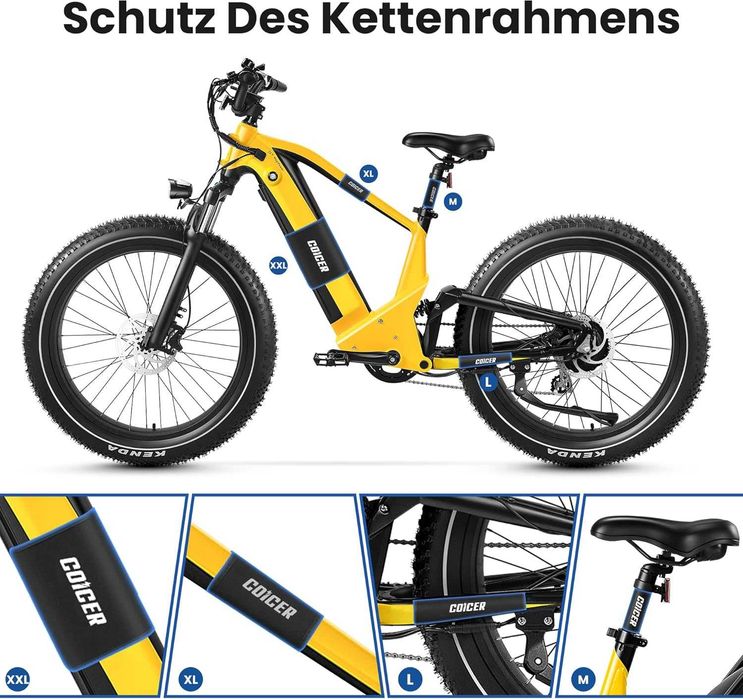 Ochrona ramy roweru |Zestaw 4 szt.