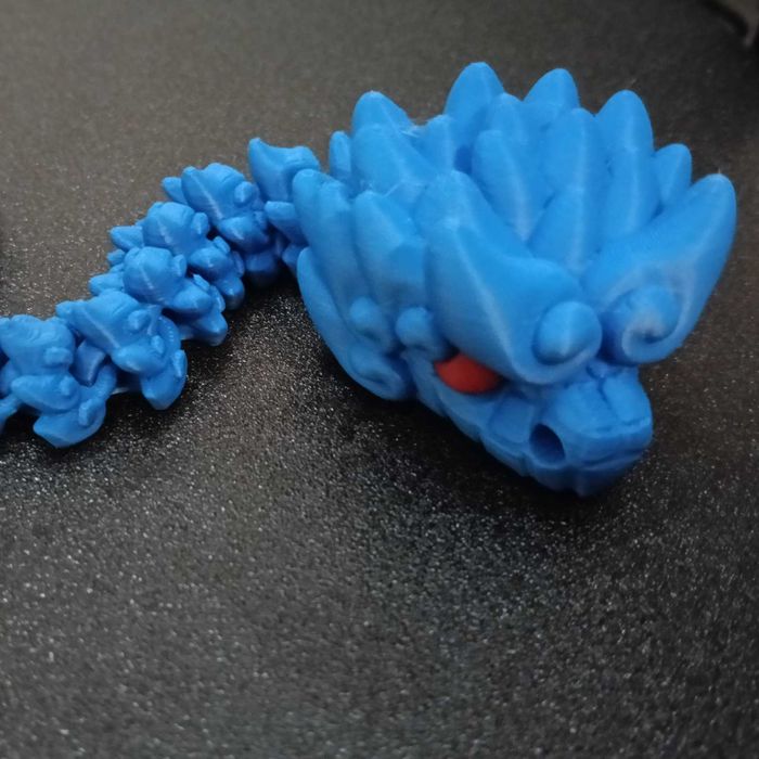 Brelok wąż smokowy niebieski