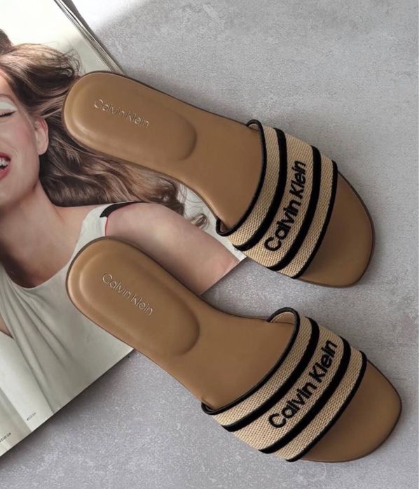 Calvin Klein 11us 27.5 см шльопки босоніжки туфлі шлепки босоножки балетки сабо сандалі