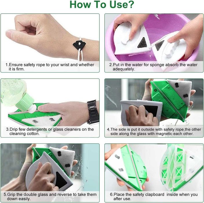 Podazz Magnesowy czyścik do okien do podwójnego szkła