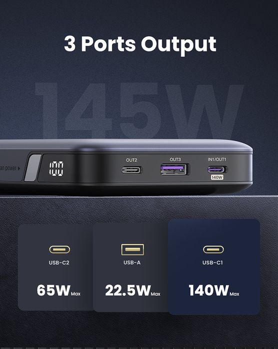 Ugreen 25000Мач 145w и 200Вт ноутбука iphone лучше Baseus/Anker/ZMI Xi