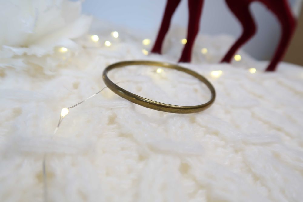 Bransoletka lata 70s PRL vintage retro mosiądz mosiężna klasyczna 19