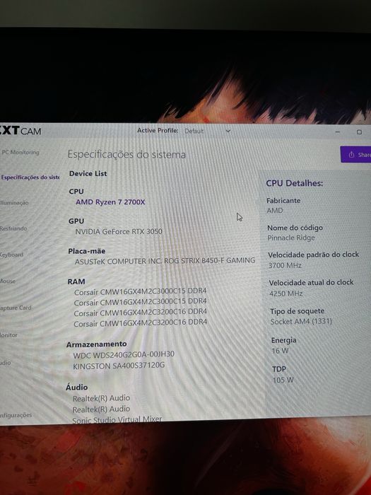 Pc gamer | ryzen 7 2700x | Gigabyte rtx 3050 8 gb + monitor
