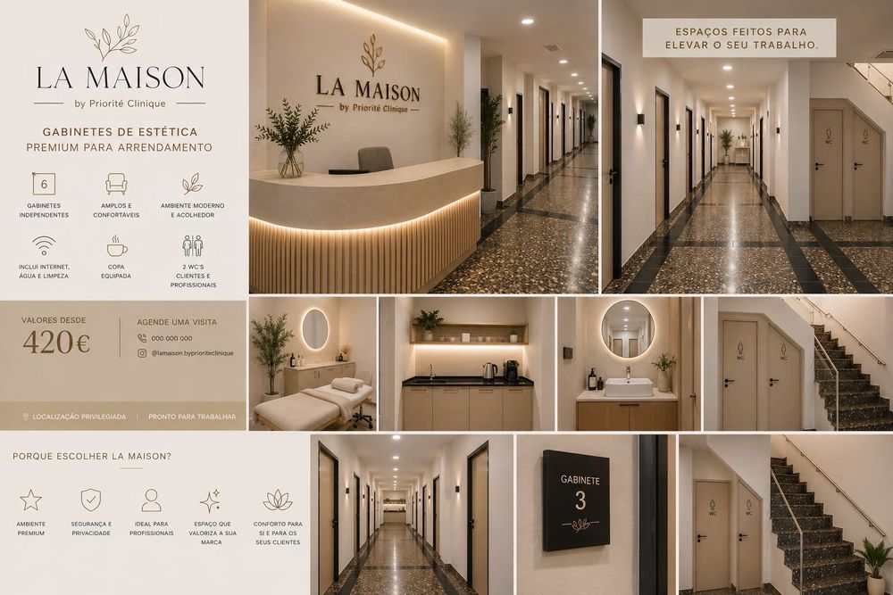 Desde 400€: gabinetes para arrendar no centro de Lisboa