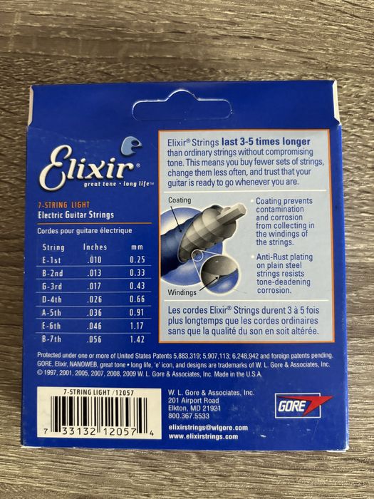 Elixir Nanoweb 7-String Light 10-56 (12057)