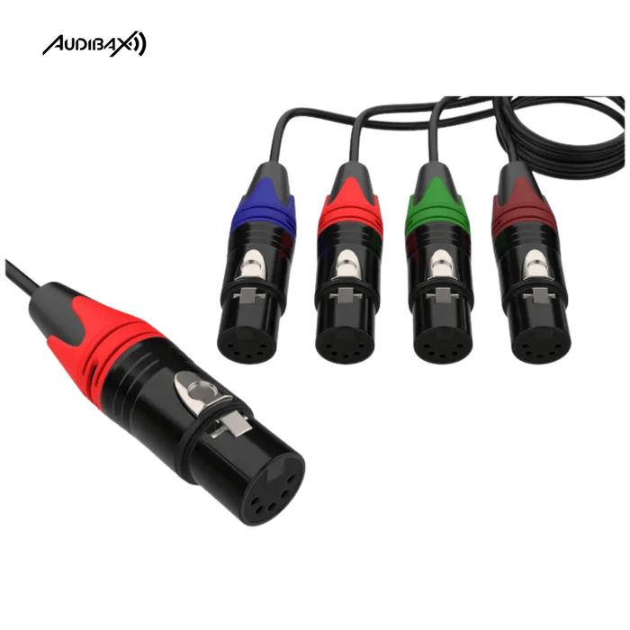 Audibax RJ-4 XLR Cabo Fêmea de 5 pinos