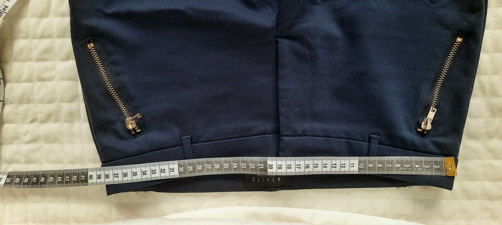 Spodnie eleganckie granatowe 3/4