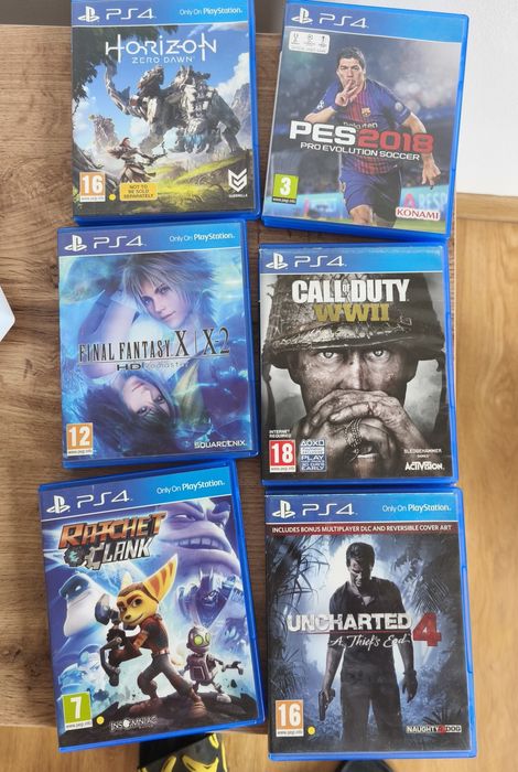 Ps5 FAT 825gb 2x pady słuchawki Sony 6 gier