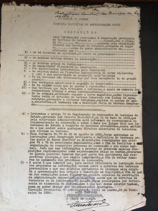 Livro sobre concessoes em Angola