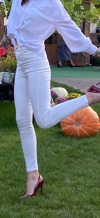 Джинси білі скіні