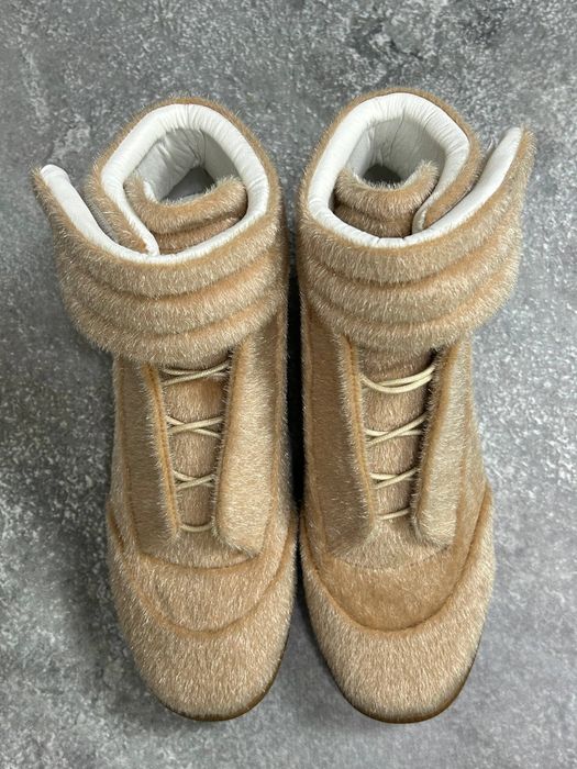 Maison margiela Future fur кеди кеды кросівки бежеві білі 43 42 41