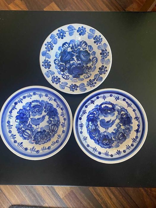 Talerz głęboki mały dekoracyjny z ptaszkiem Włocławek zestawunikat PRL