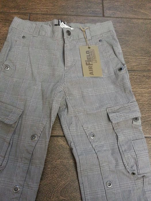 Брюки штаны кюлоты чиносы в клетку высокие широкие укороченые Airfield