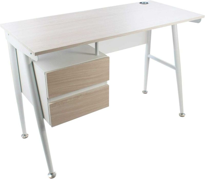 Biurko 110 cm szer z 2 szufladami i systemem zarządzania