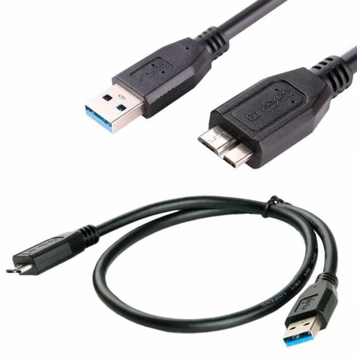 Шнур штекер USB(A) - штекер micro USB(B) 5 pin, version 3.0, 05 метра.