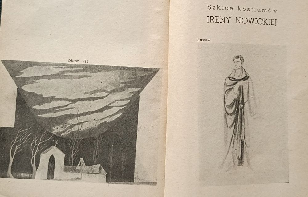 Stary program teatralny  DZIADY Teatr Polski 1955