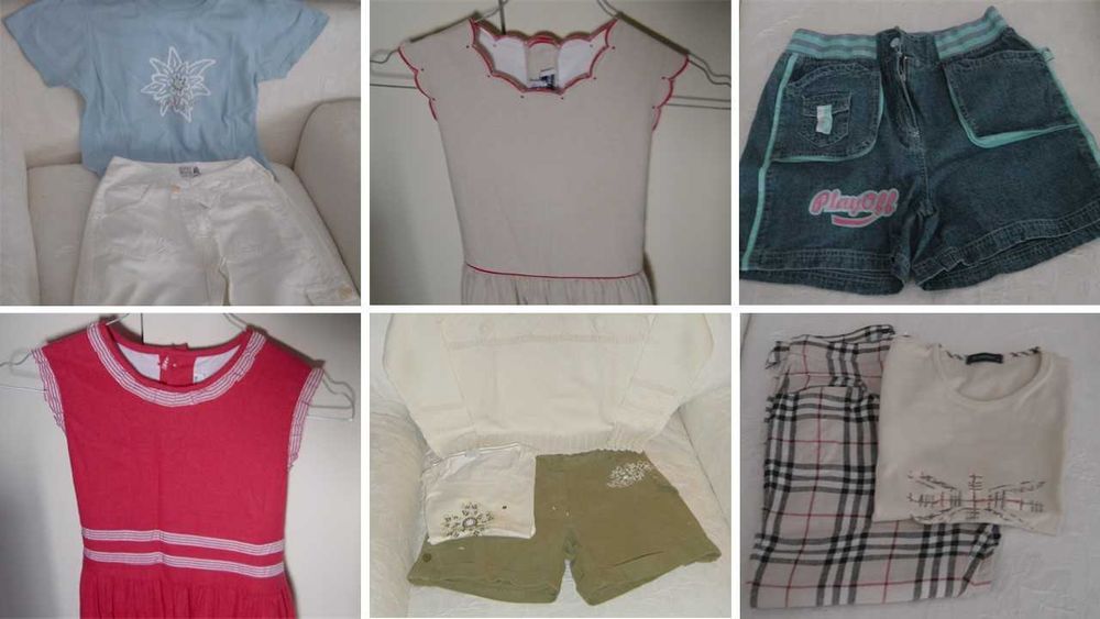 Conjunto 3 peças Verão BROTES p/ menina: T 12A Calção+Top+Camisola