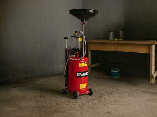 Установка для слива и вакуумной откачки масла с мерной колбой 80 л