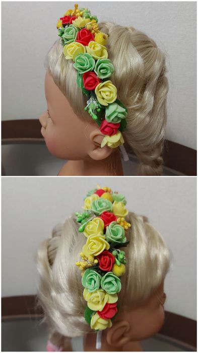 Обручі зі штучних квітів