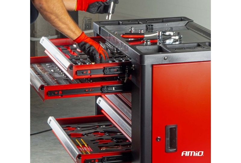 CARRINHO DE FERRAMENTAS COM CONJUNTO DE 258 PEÇAS, 840 × 460 × 870 MM, AMiO-04892