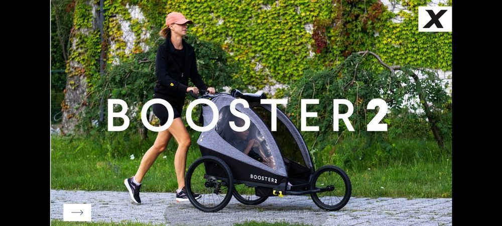 X-lander Booster 2 przyczepka rowerowa, wózek biegowy, spacerówka