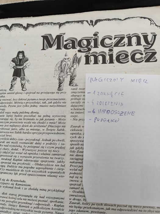 Magiczny miecz + jaskinia