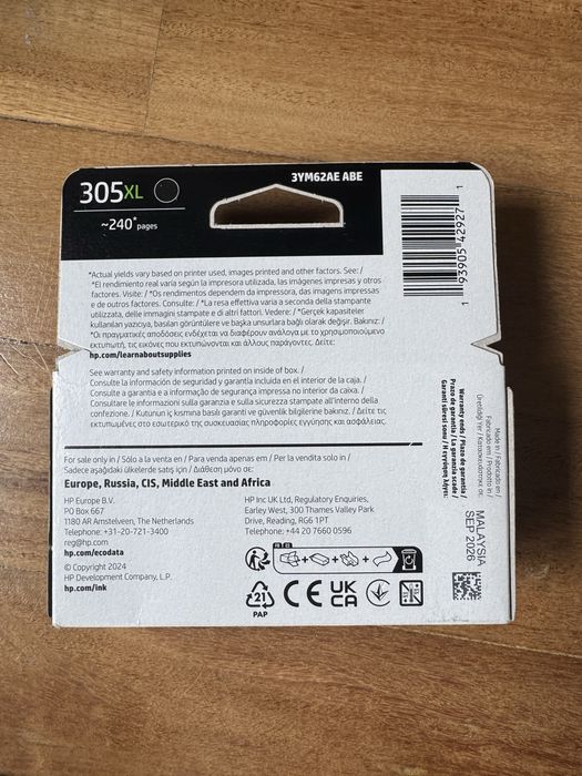 tinteiro hp 305 xl preto - original