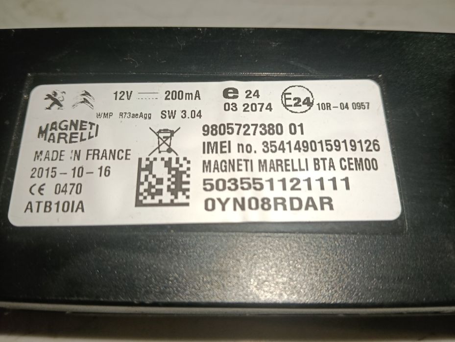 Centralina/módulo de bluetooth Peugeot citroen/208/308/508/2008/C4