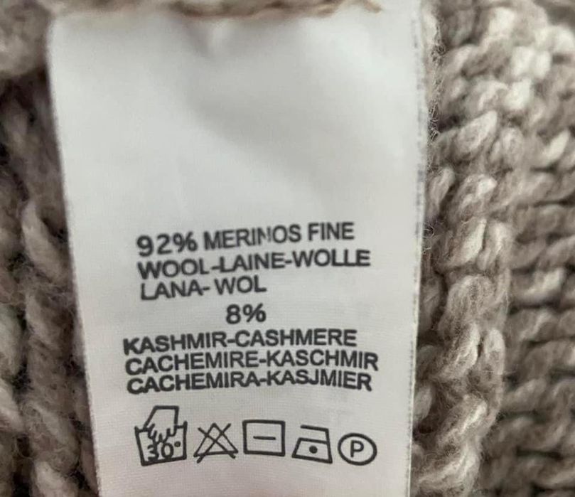 Piękny sweter z golfem Daniele Fiesoli wełna i kaszmir