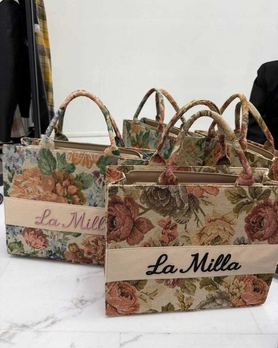 La milla torebka shopperka rozalia logo czarne