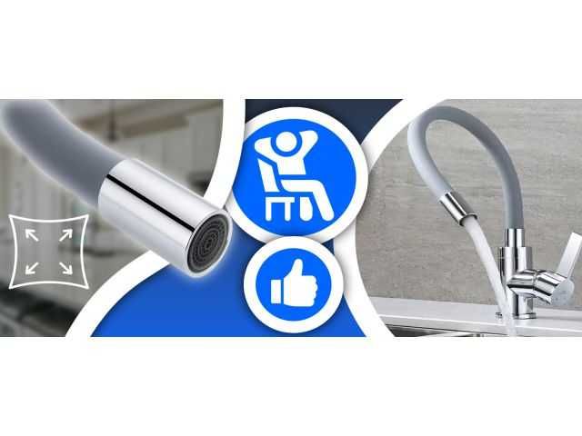 Kran kuchenny regulowany 360 wylewka bateria