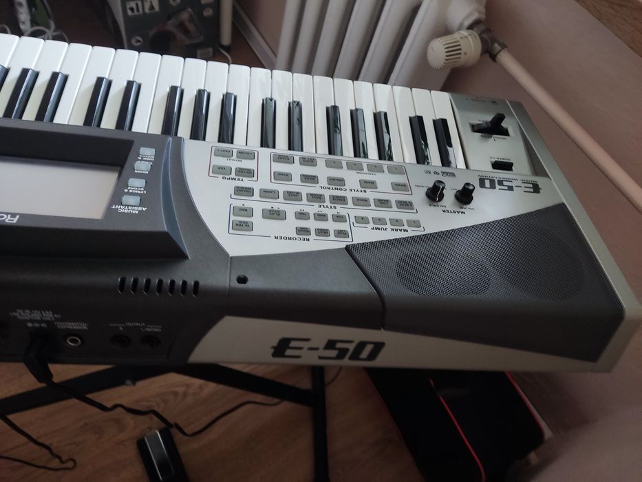Roland e50, statyw, pedał sustain rolanda i instrukcja pl eng Błonie ...