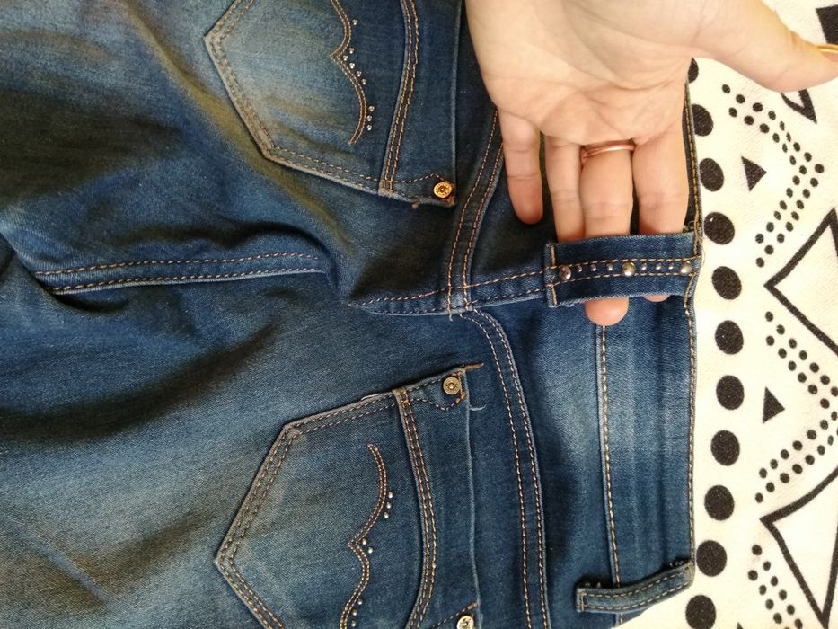 Spodnie jeansowe jeansy granatowe r. S 36 Aureus jeans