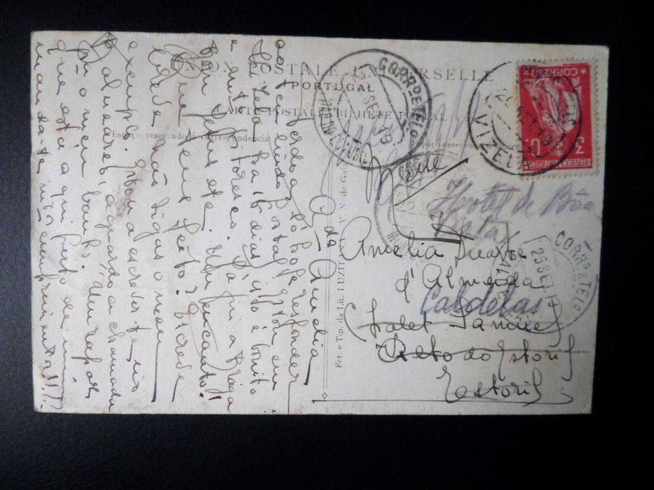 Postal antigo Sameiro, Braga , ano 1919