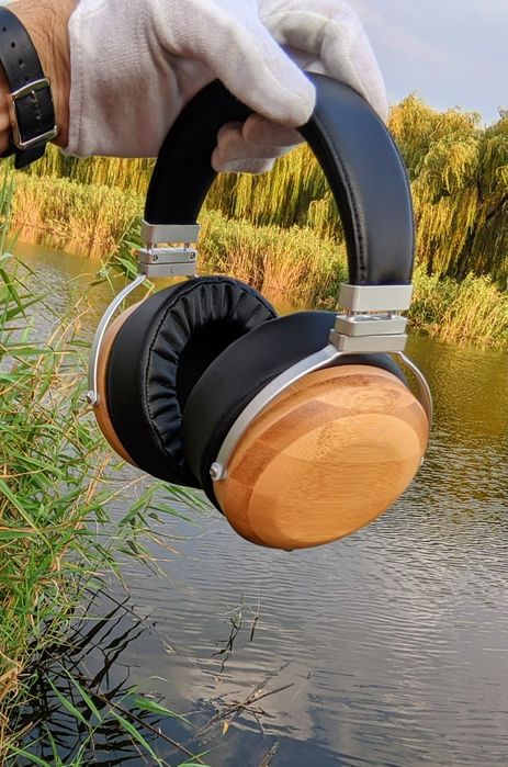 Наушники  HI-FI HI-END  бамбук настройка звука Onkyo SN-1,  STAX 4000$
