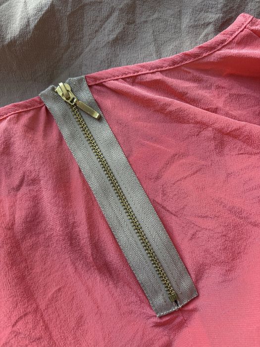 Jedwabna Bluzka celine premium markowa M brazowa rozowa