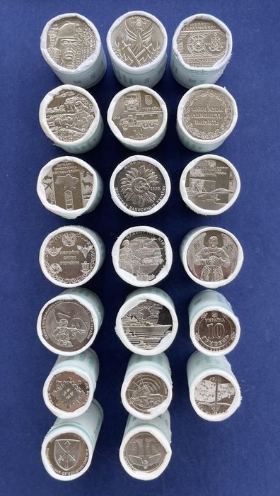 комплект 27 різних ролів монет ЗСУ 2018-2025 рр  (повний набір)