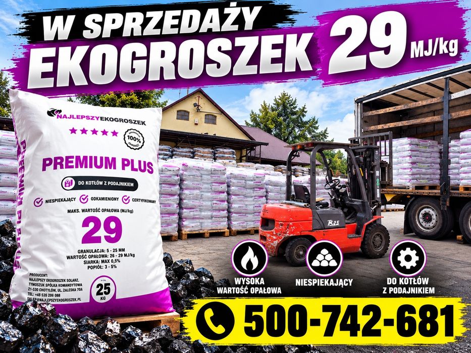 Węgiel Groszek - Najlepazy Groszsk Premium Plus i Pellet Certyfikowany  Premium z Misiem