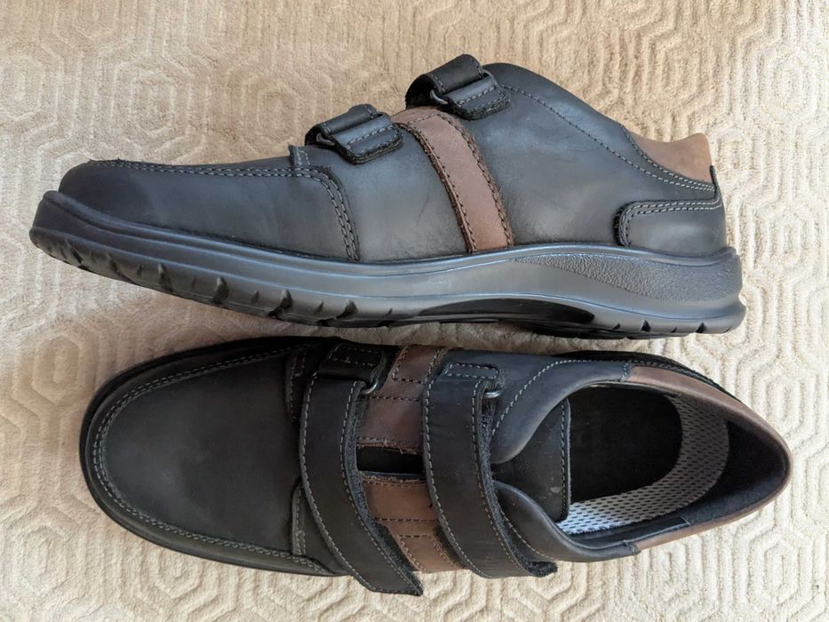 Mobils by Mephisto skórzane półbuty na rzepy rozm. 42