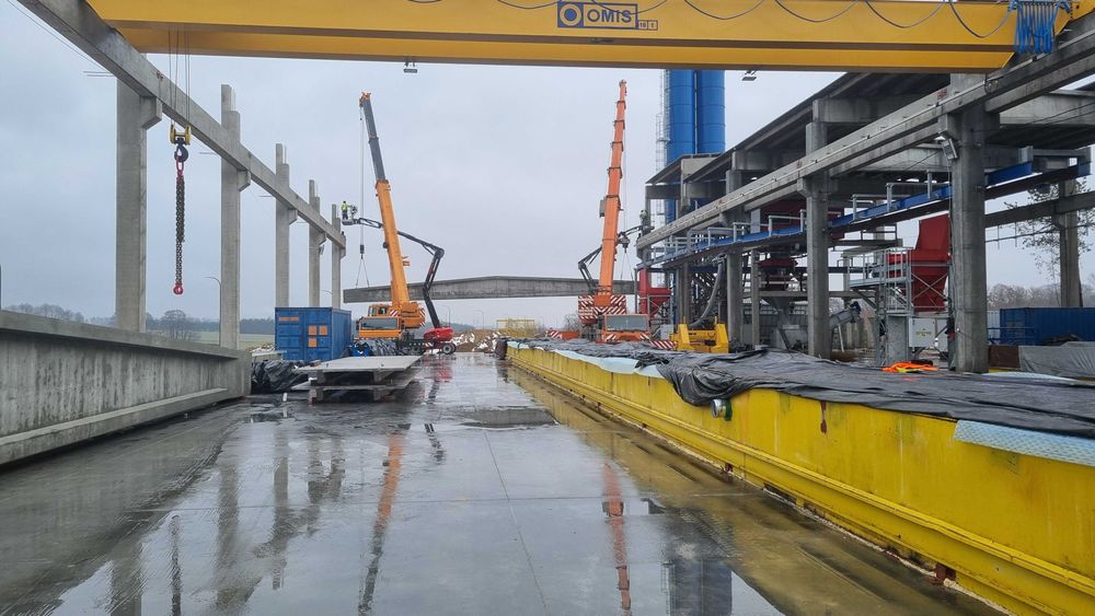 Linia produkcyjna prefabrykatów betonowych stropów TT